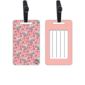 Luggage Tags Set Of 2 -  Pink Floral Panda