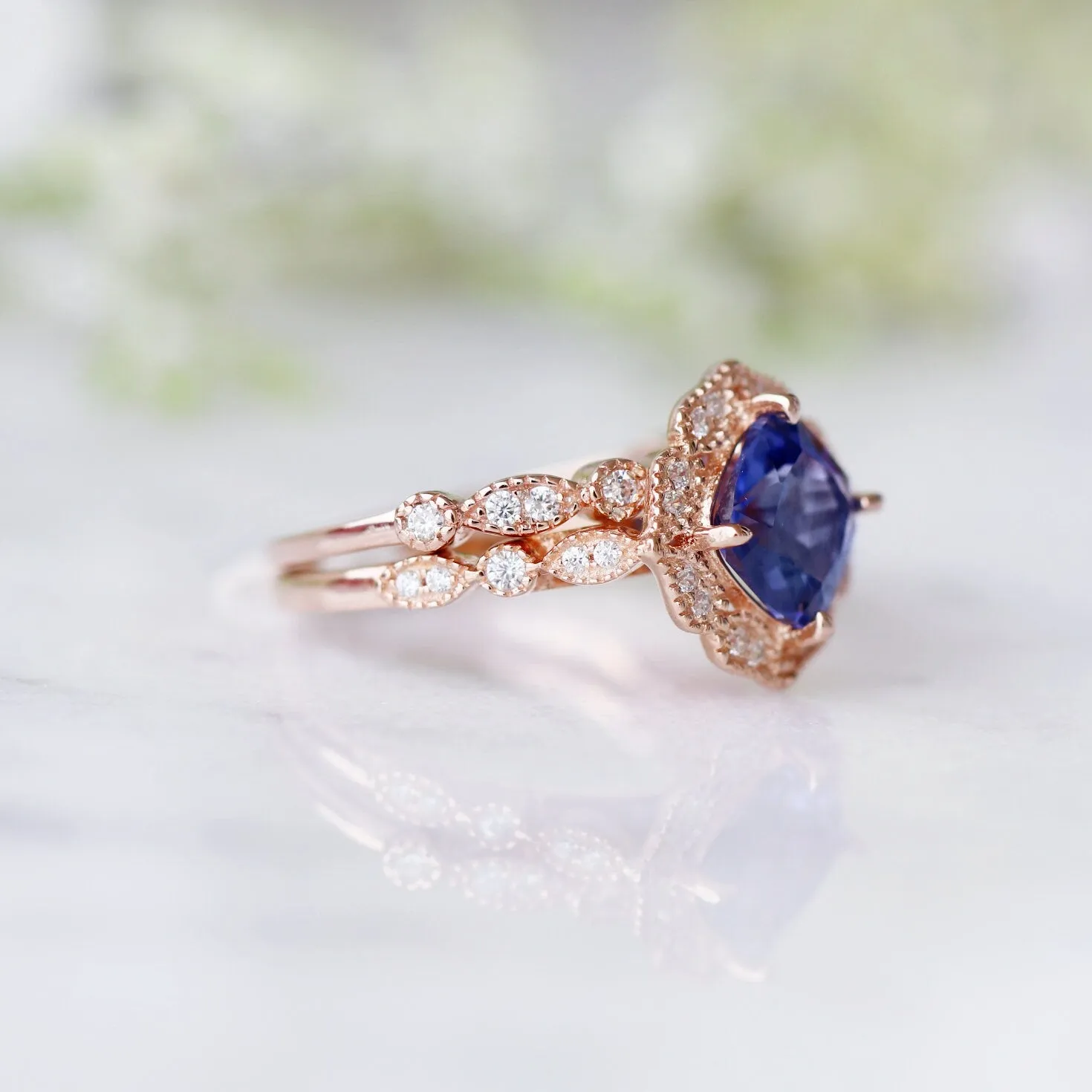 Luxe Tanzanite Ring- 14 Rose Gold Vermeil