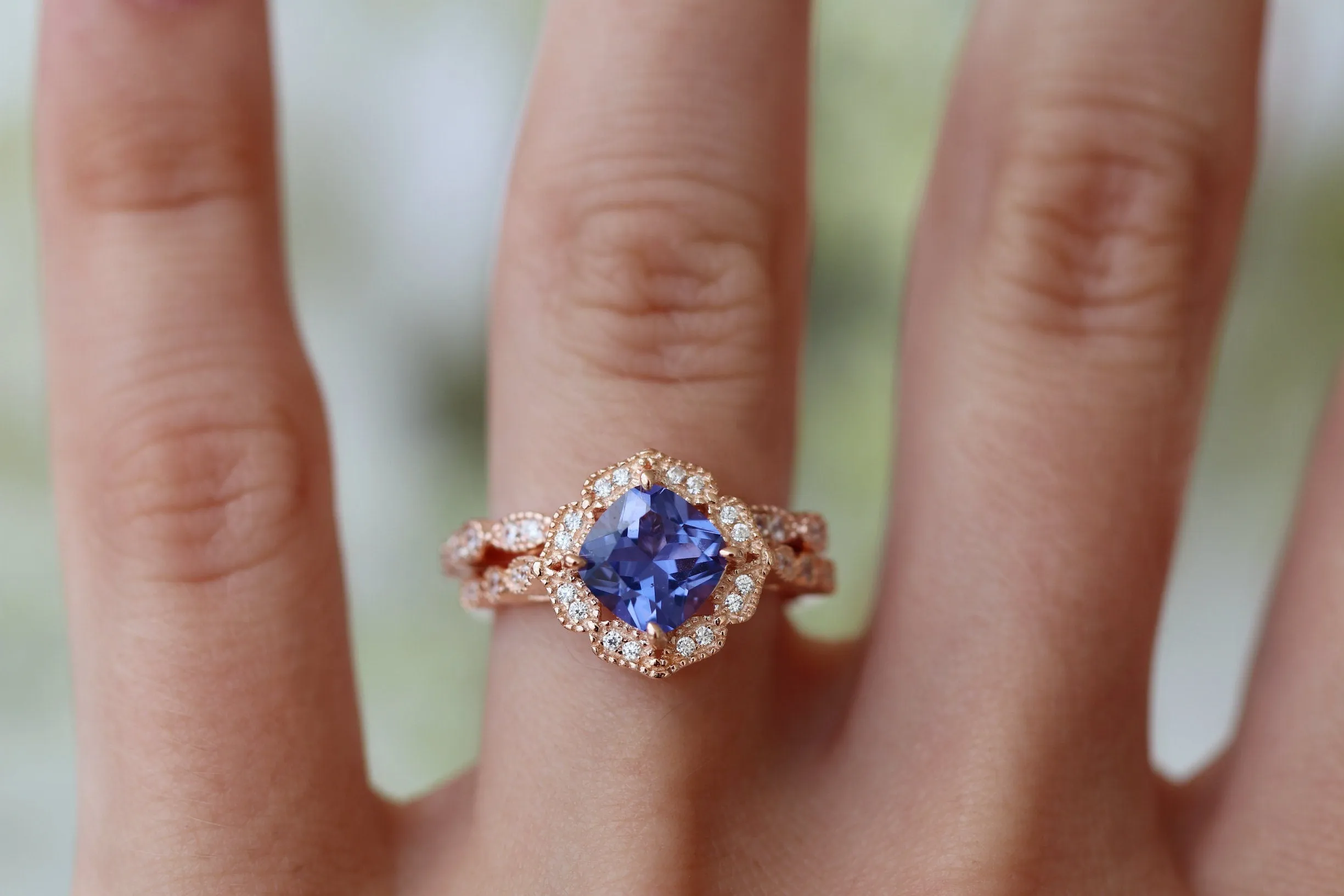 Luxe Tanzanite Ring- 14 Rose Gold Vermeil