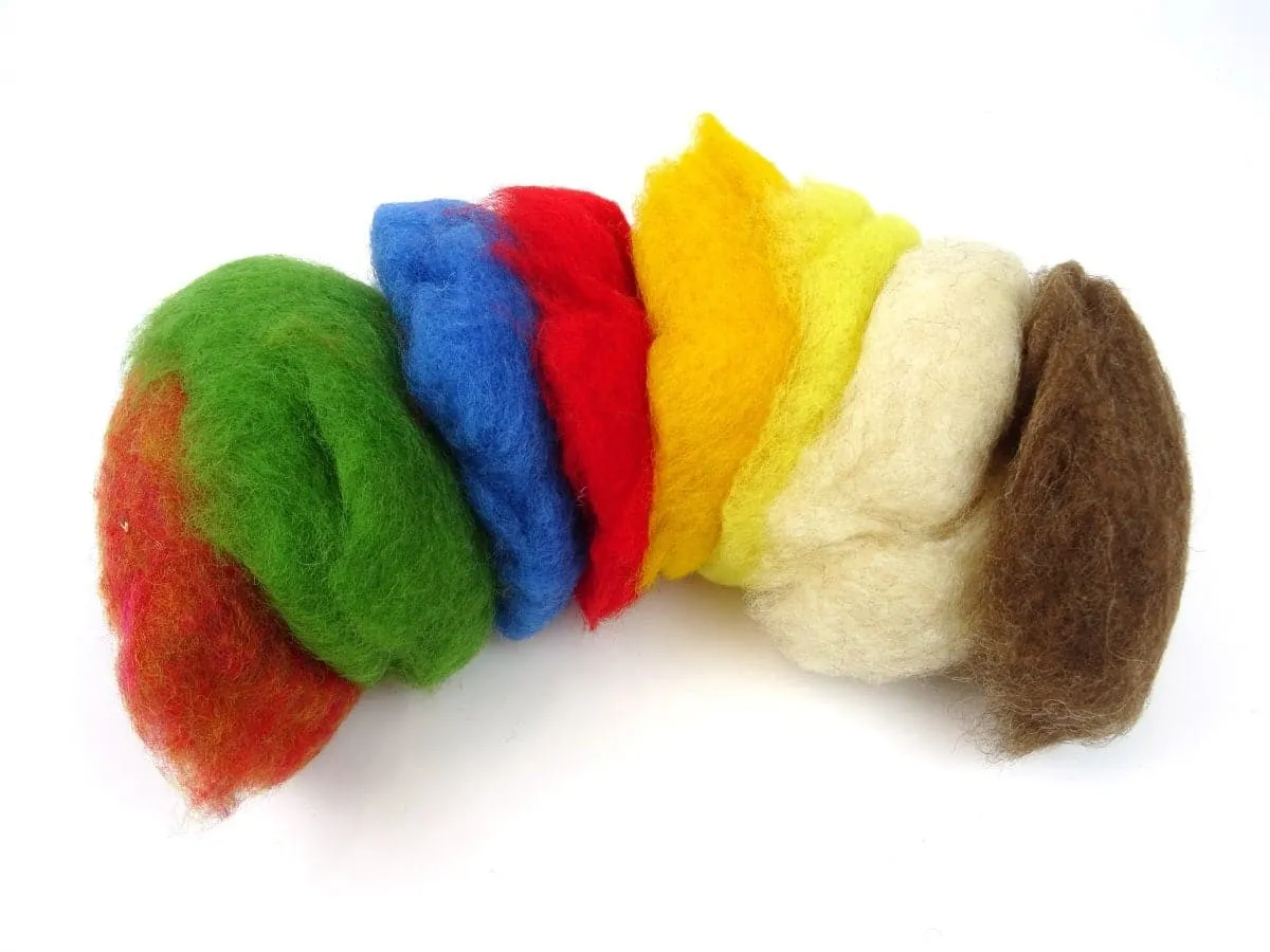 Making Simple Needle Felts Wool Mix - 80g mix