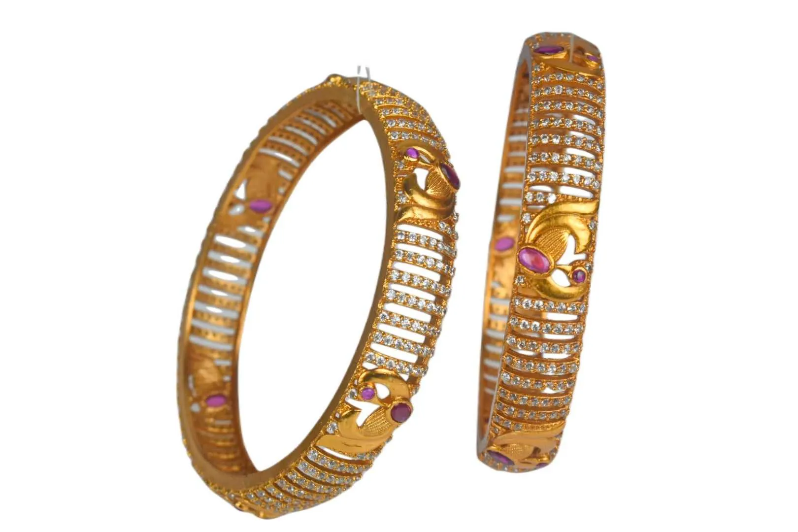 Matt Finish Gold Designer Bangles