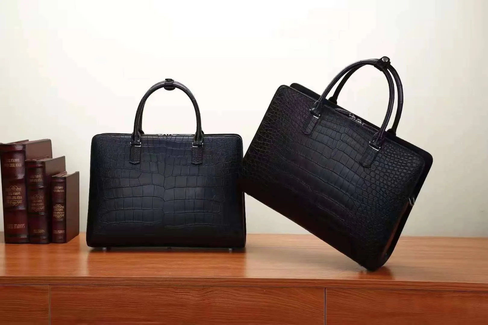 Men's Crocodile Leather Briefcase