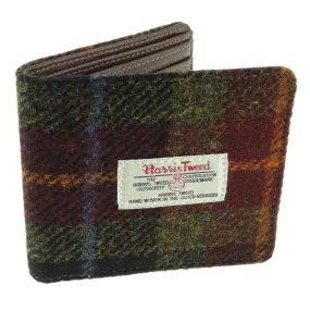 Men's Harris Tweed Mull Wallet  Orange/Green Check