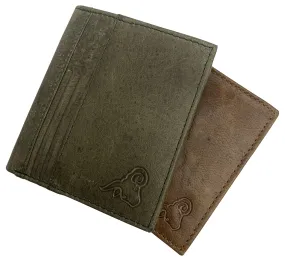 Men's RFID Blocking Genuine Leather Unique L Shape Bifold Wallet USA Series Wallets for Men RFID51HU