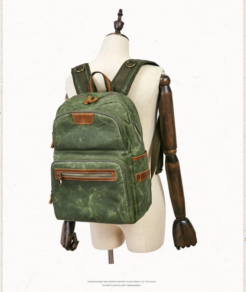 Men's Shoulder Retro Canvas Casual Travel Backpack