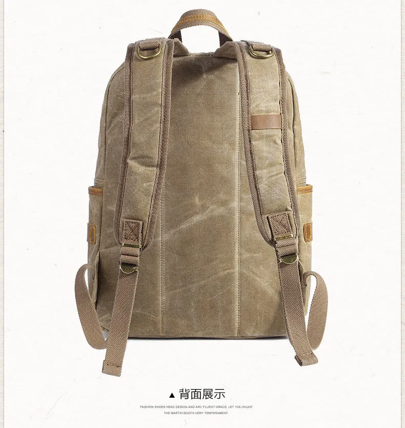 Men's Shoulder Retro Canvas Casual Travel Backpack