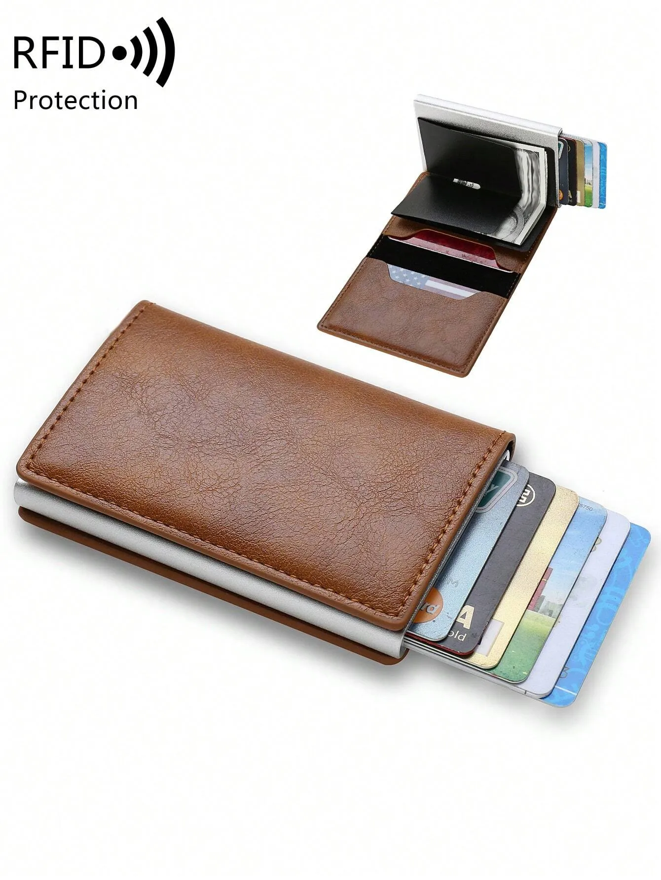 Men's Ultra Thin Minimalist Rfid Blocking Aluminum Automatic Pop Up Credit Card Holder Lightweight Portable Credit Card ID Card White-Collar Workers For Male Holiday For Anniversary For Birthday Gift Gift Accessories Gift