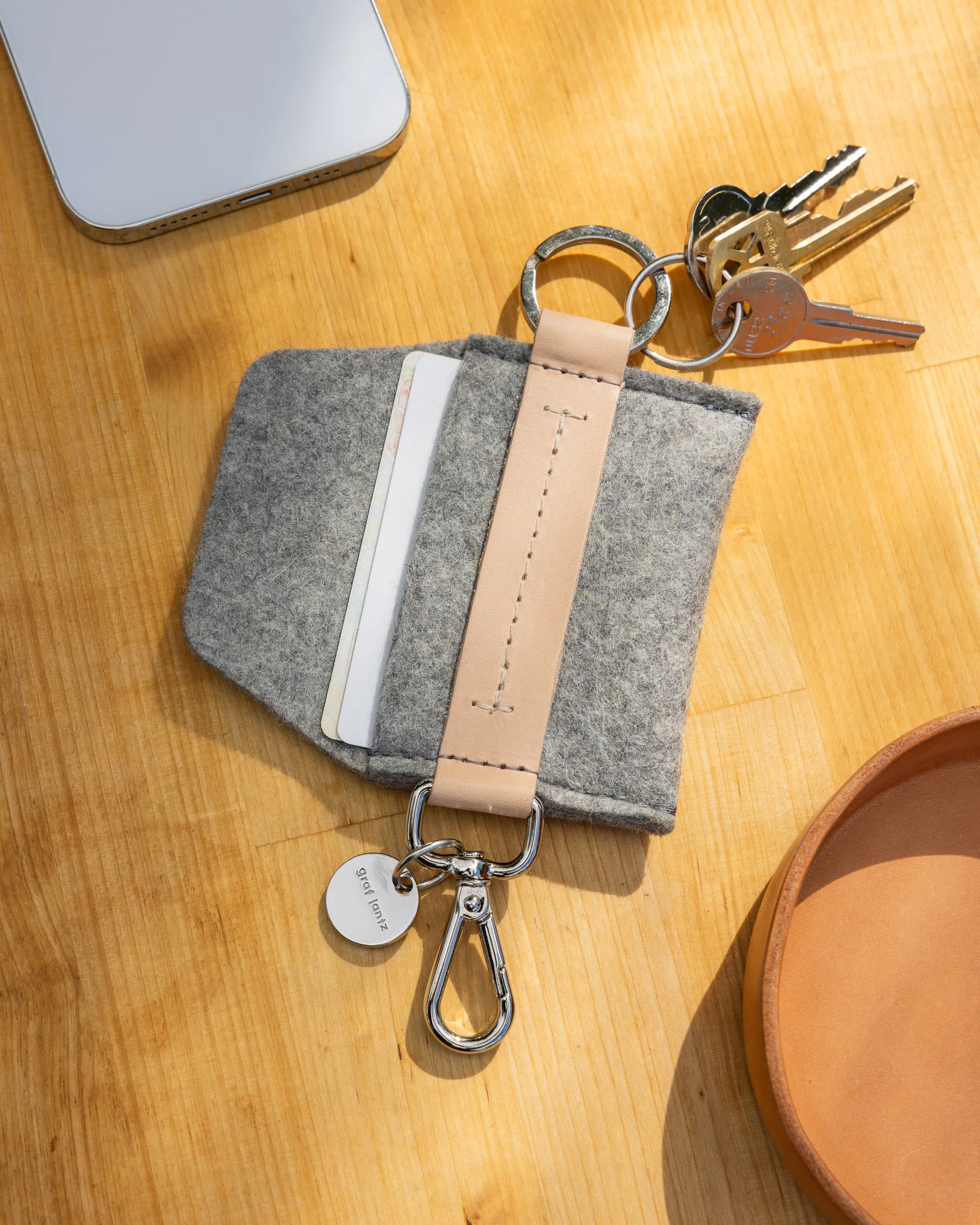 Merino Wool Card Key Fob