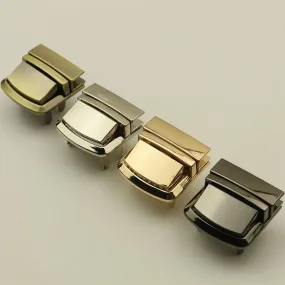 Metal Tuck Lock Thumb Lock 35*33mm Silver Gold Square Shape Catch Lock Latch Clasp Clutch Purse Handbag Hardware Repair