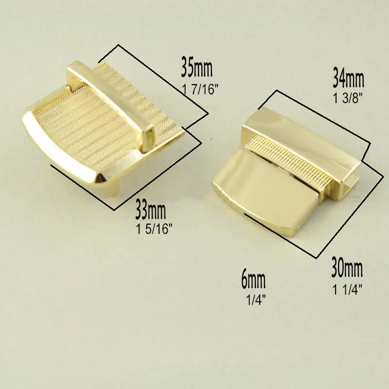 Metal Tuck Lock Thumb Lock 35*33mm Silver Gold Square Shape Catch Lock Latch Clasp Clutch Purse Handbag Hardware Repair