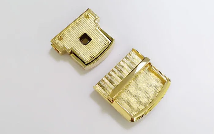 Metal Tuck Lock Thumb Lock 35*33mm Silver Gold Square Shape Catch Lock Latch Clasp Clutch Purse Handbag Hardware Repair