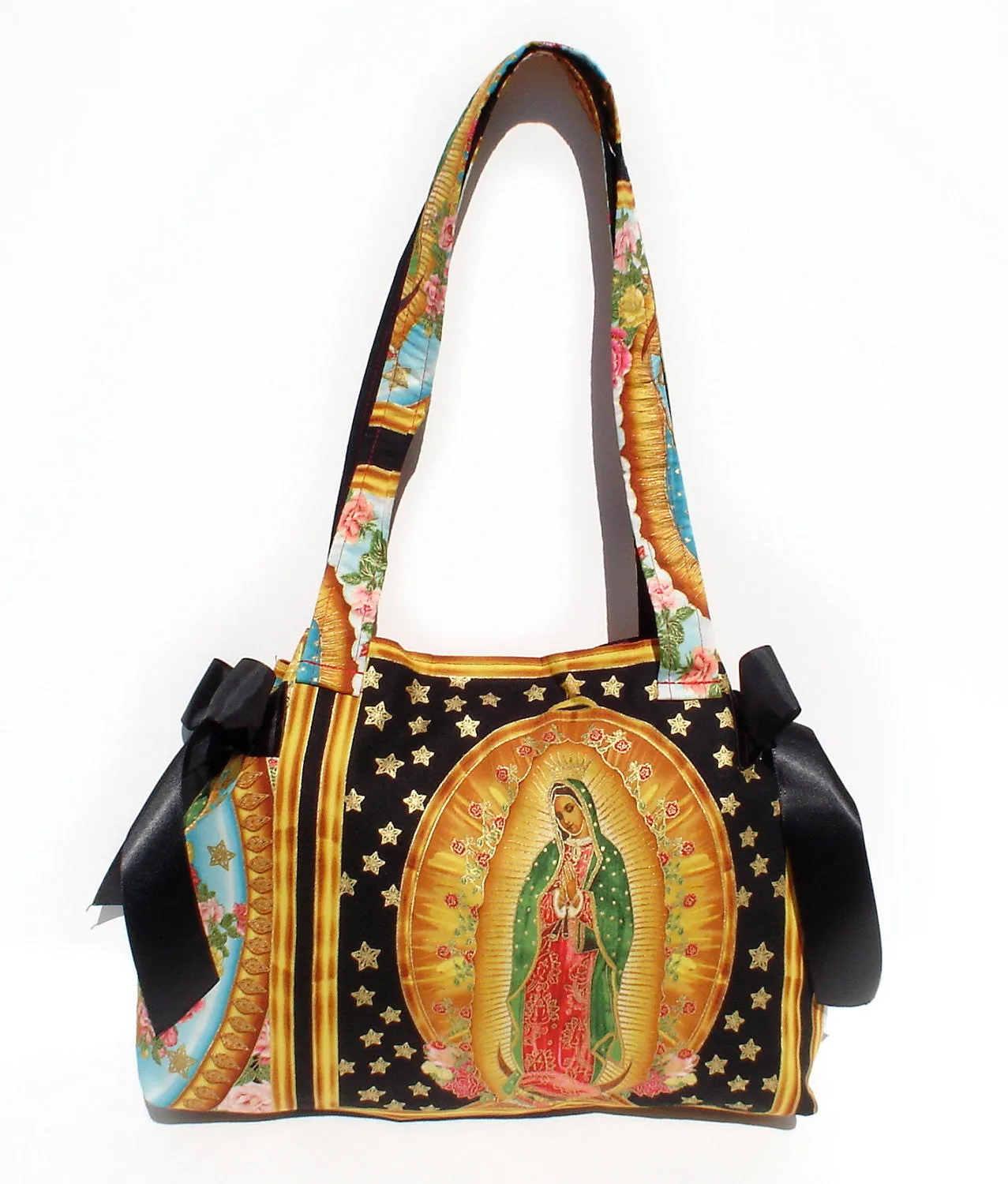 Mexican Guadalupe Virgin Mary Panel  Bag / Purse #B314