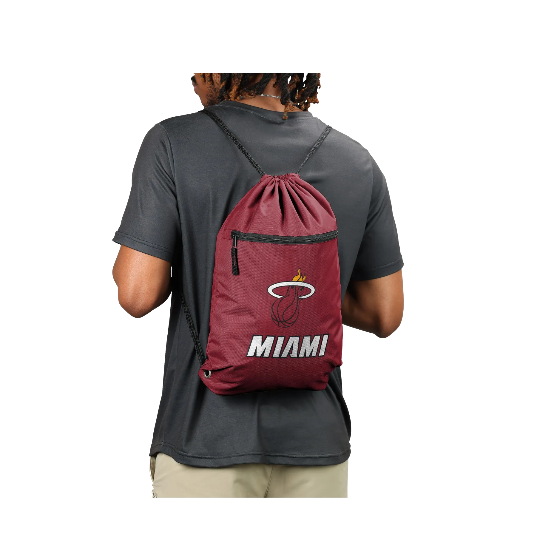 Miami HEAT Logo Red Drawstring Bag