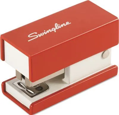 Mini Fashion Stapler 12-Sheet Capacity Red