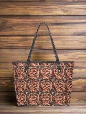 Montana West Vintage Floral Print Canvas Tote Bag