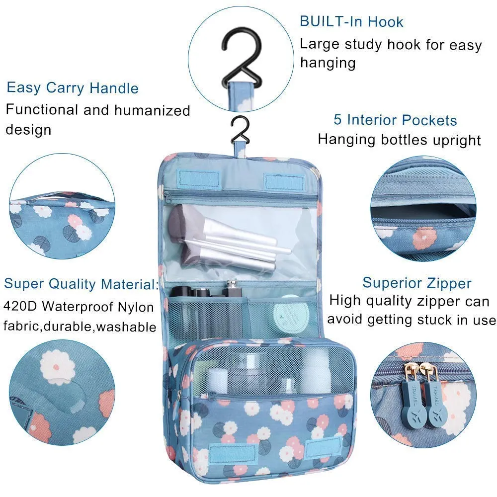 Multi Functional Travel Organizer Accessory Toiletry Cosmetics Bag || Hanging Toiletry Bag Travel Organizer