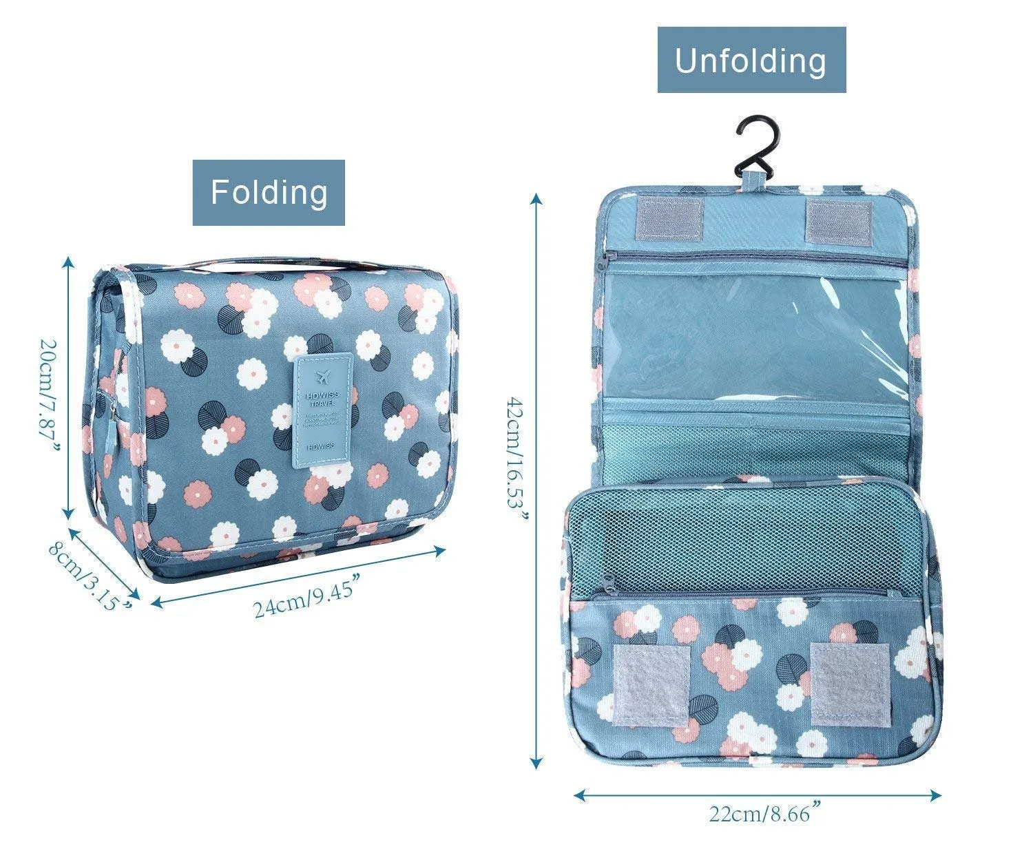 Multi Functional Travel Organizer Accessory Toiletry Cosmetics Bag || Hanging Toiletry Bag Travel Organizer