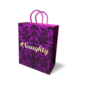 #Naughty Gift Bag Purple 10 inches