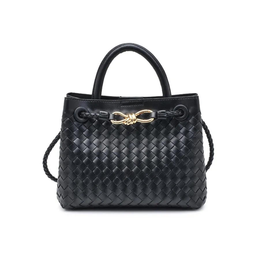 NEW!! Icon Woven Bow Purse in Black or Cream