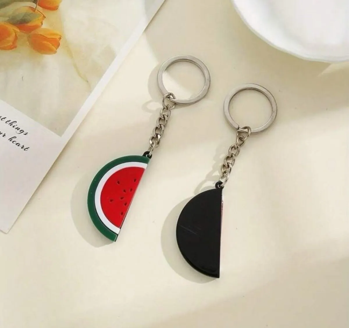 Palestine Watermelon Keyring