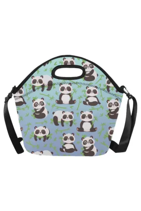 panda lunch box Neoprene Lunch Bag/Large (Model 1669)