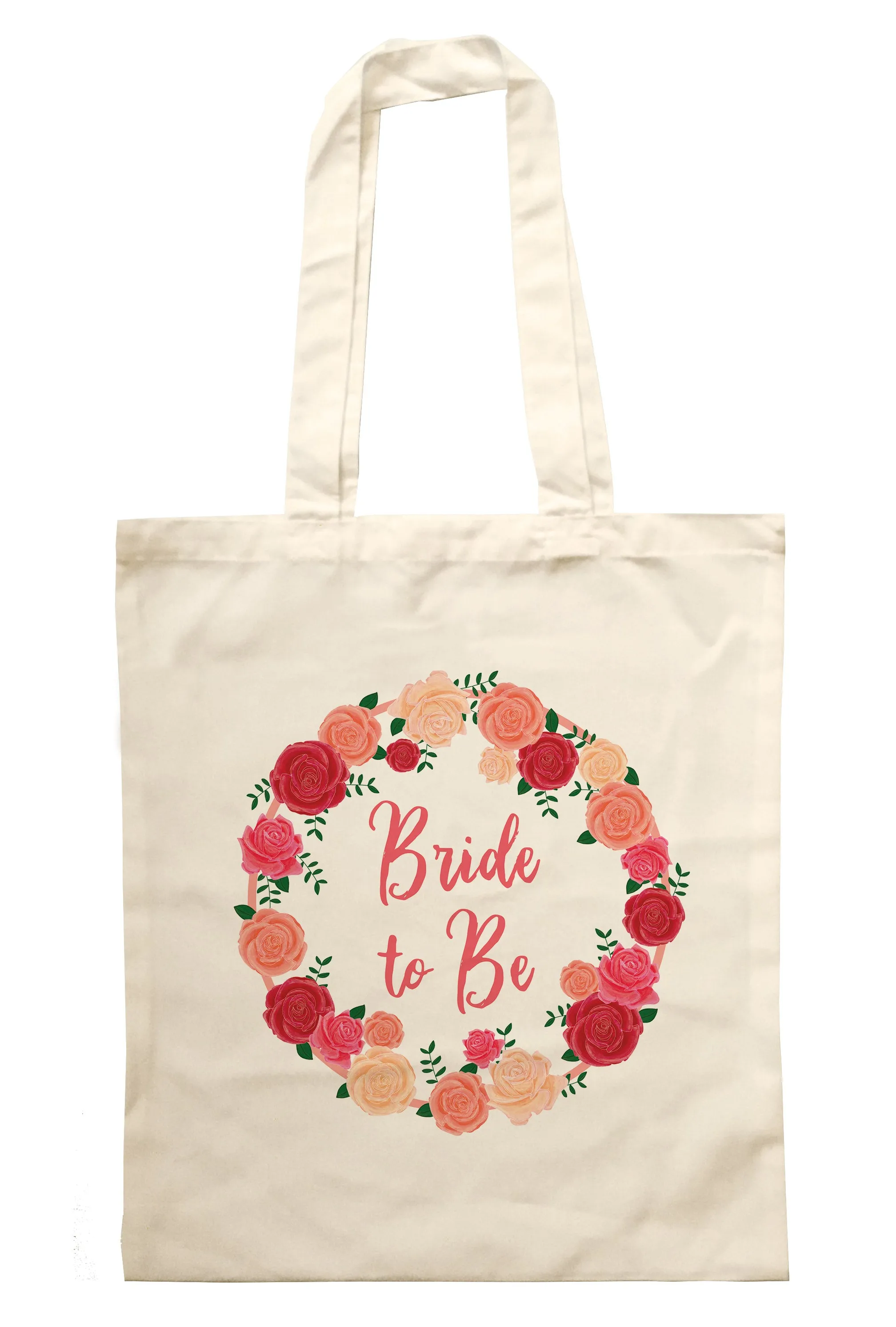 Peach Flowers - Personalised Tote Bag