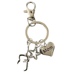 Personalized Gymnastics Mom Keychain