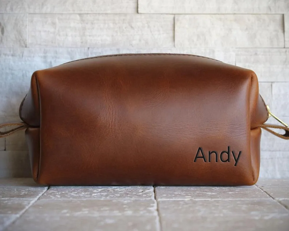 Personalized Toiletry Bag Groomsmen Gift Father Gift for Mens Mens  Gift for Him Leather Dopp Kit Bag Groom Gift Groomsman Gift