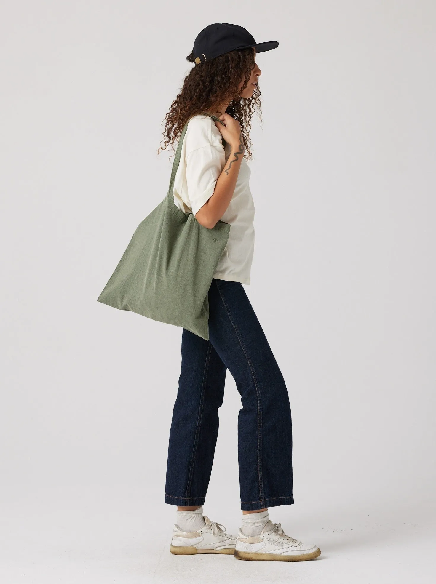 Pigment-Dyed Tote Bag - Army