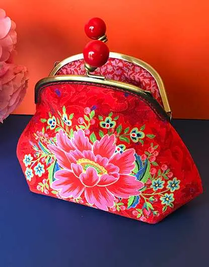 Pondicherry Velvet Clasp Purse Sewing Kit, Odile Bailloeul