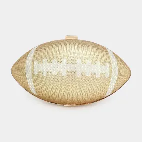 PORTS:  BLING FOOTBALL SHAPED PURSE