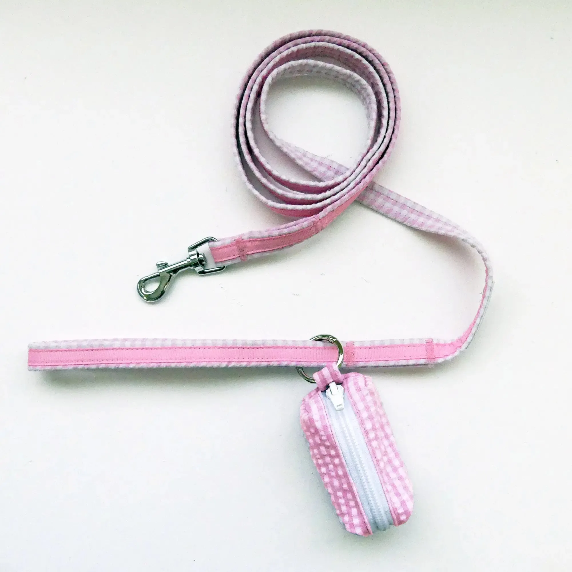 Precision Fit Gingham Dog Poop Bag Holder Matching Gingham Leads Harnesses