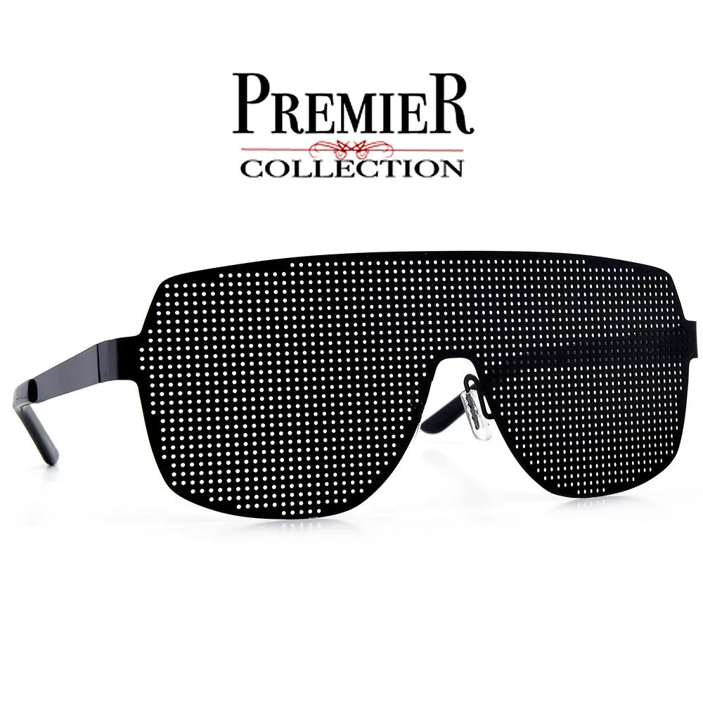 Premier Collection-Oversize Futuristic Mesh Grill Full Coverage Shield Eyewear