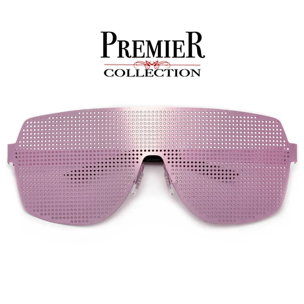 Premier Collection-Oversize Futuristic Mesh Grill Full Coverage Shield Eyewear