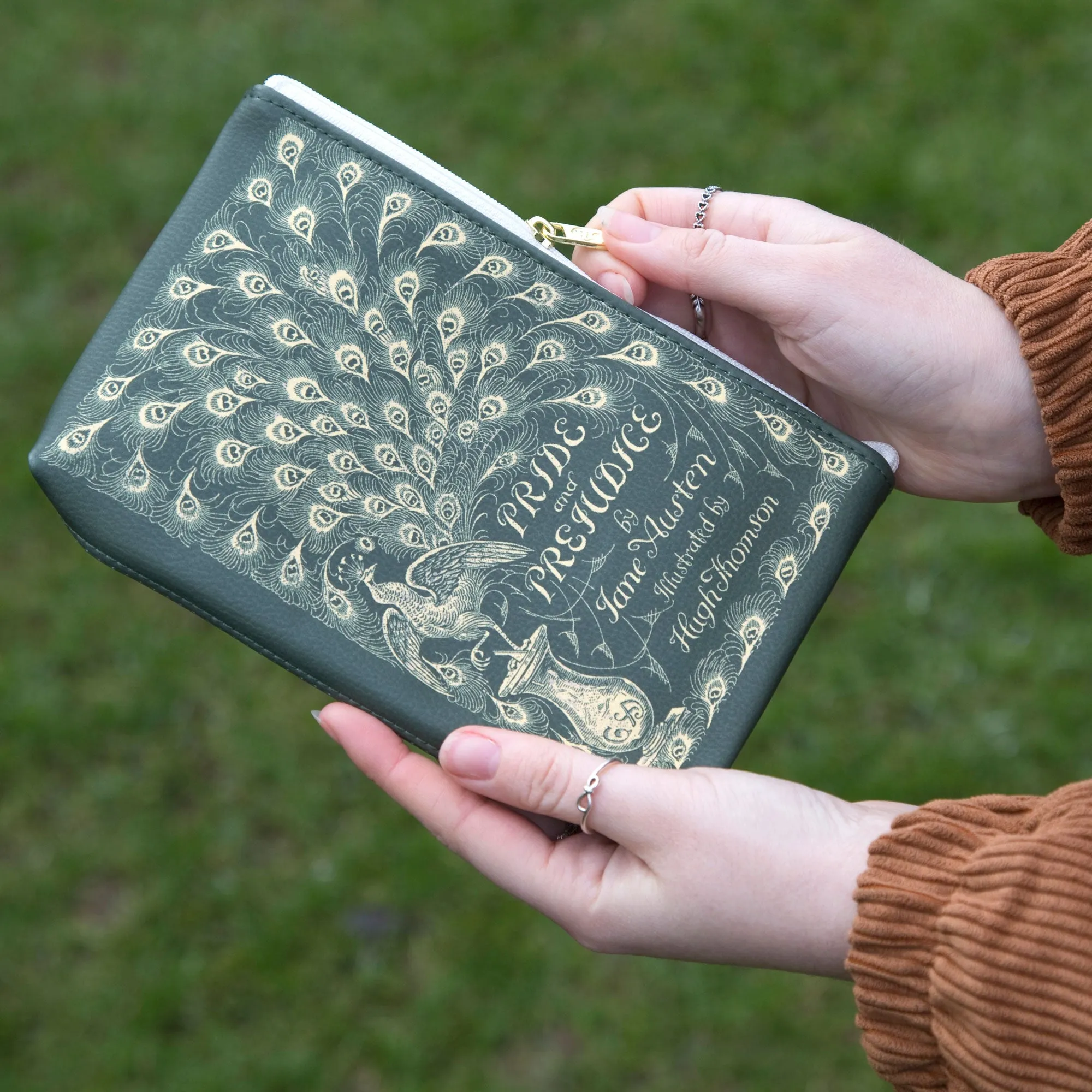 Pride and Prejudice Green Book Pouch Purse Clutch