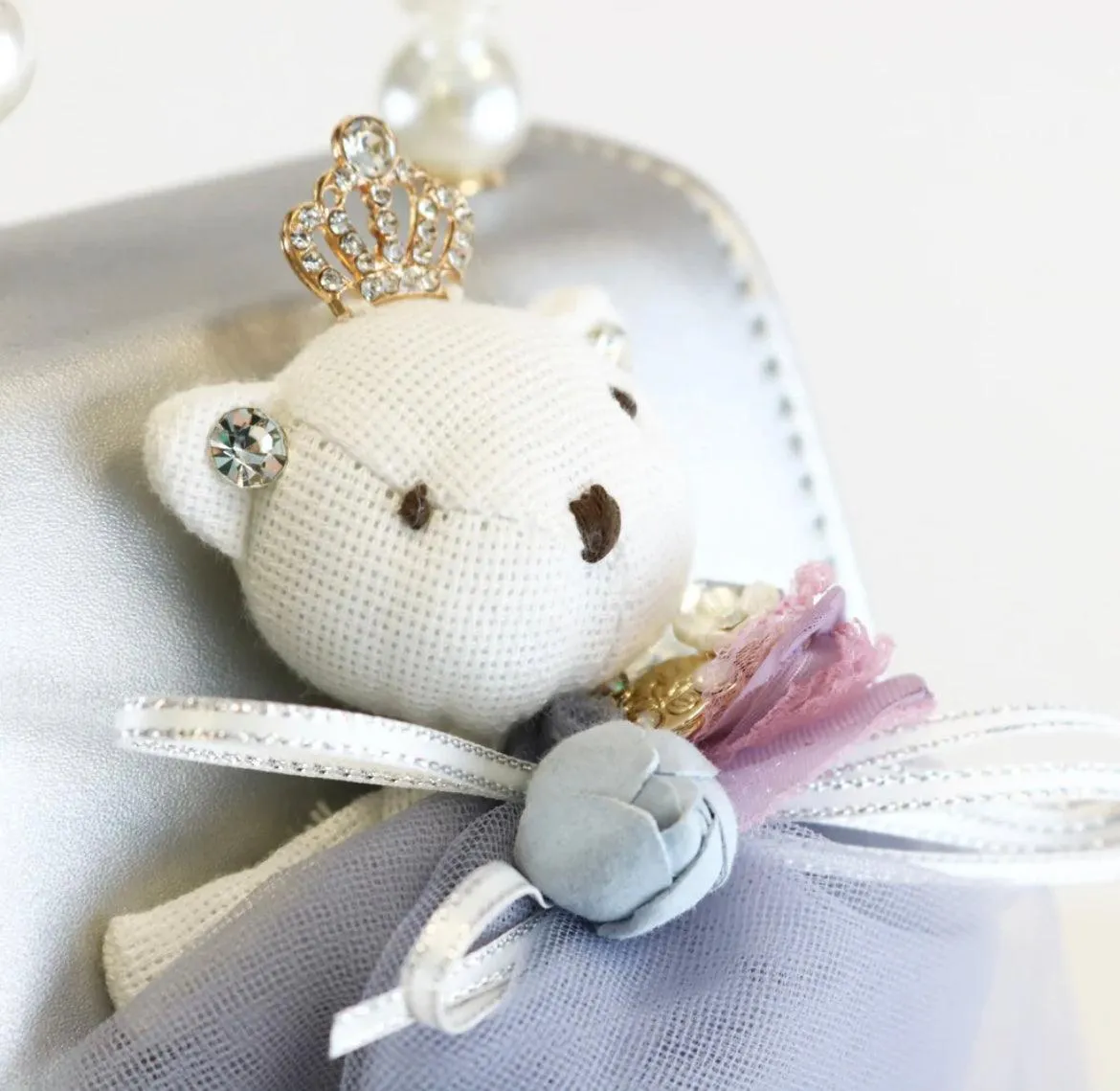 Princess Bear Silver Purse