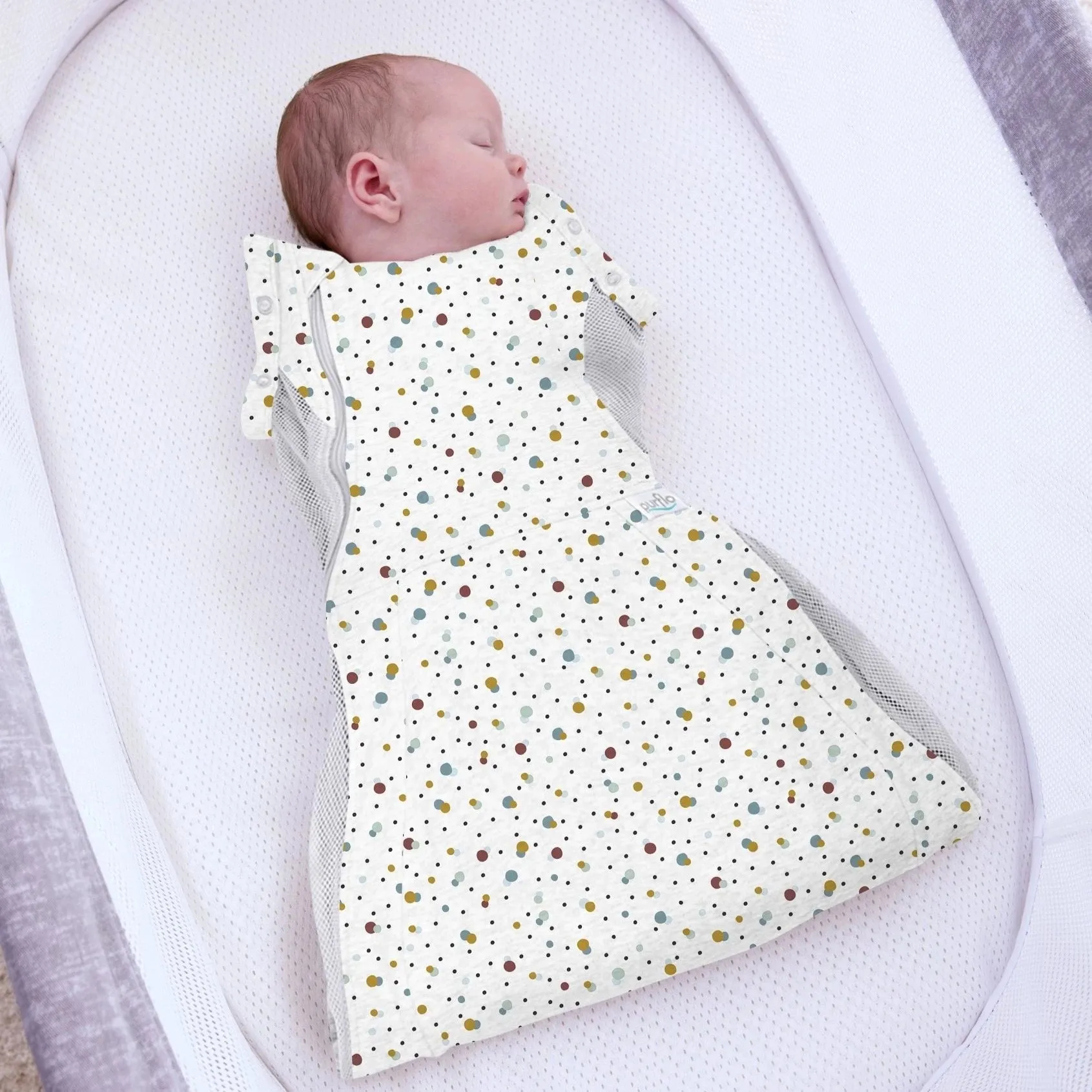 Purflo Swaddle to Sleep Bag 0.5 Tog - Scandi Spot