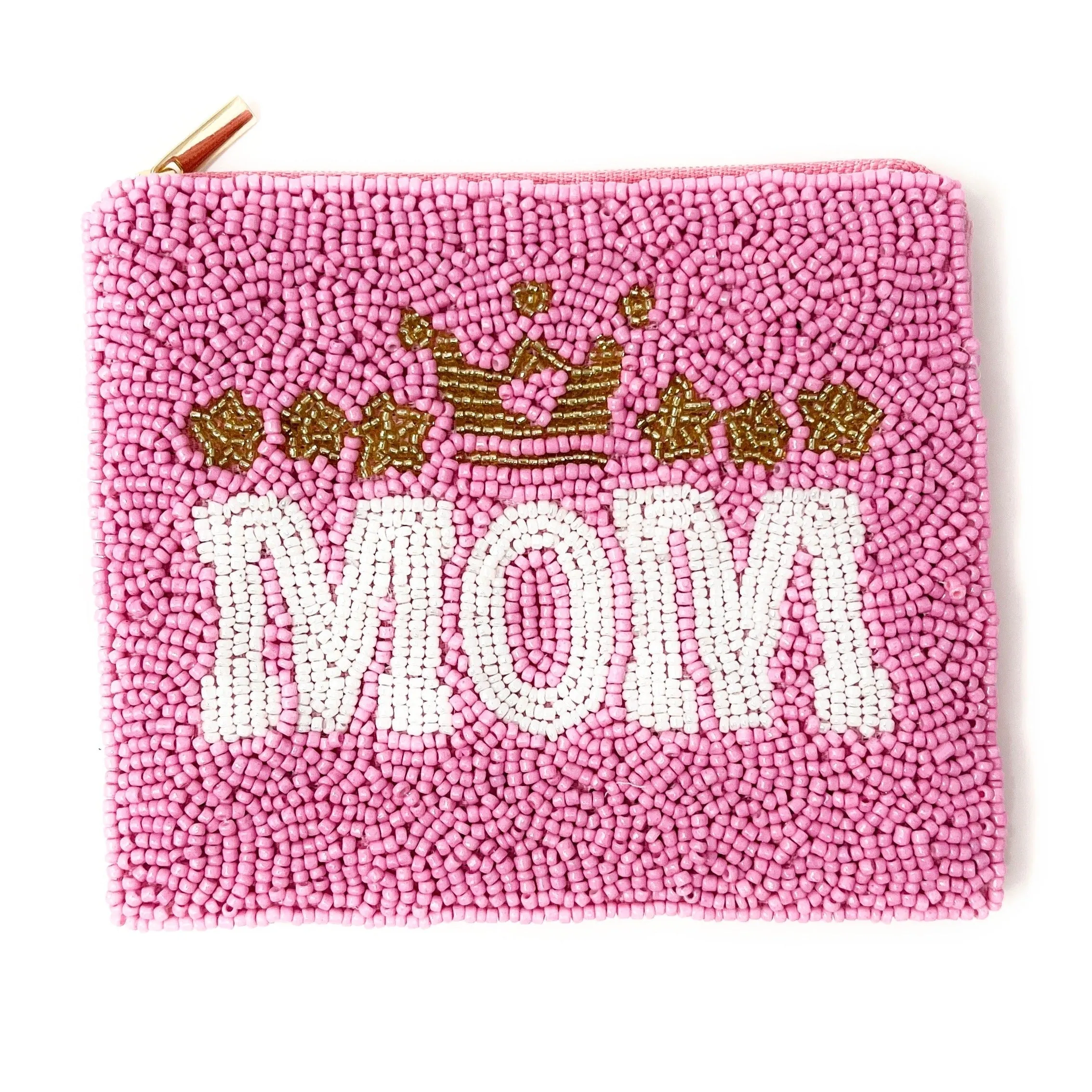 Queen Mom Beaded Pouch Purse