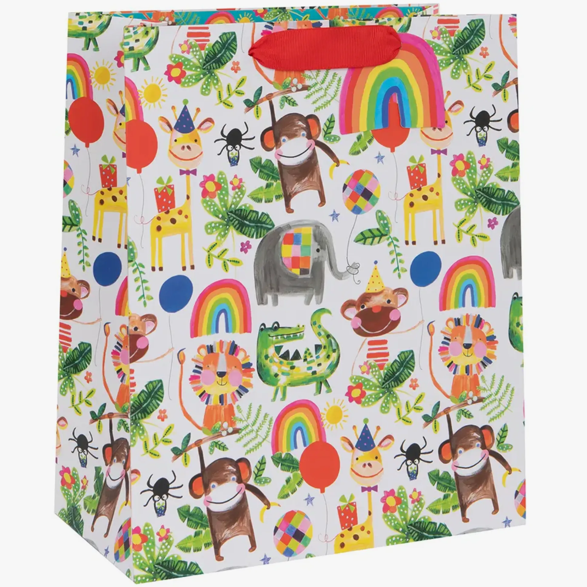 Rainbow Jungle Animals Large Gift Bag