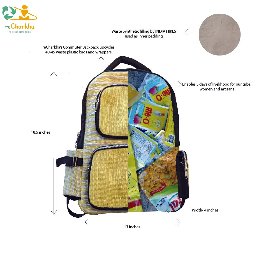 reCharkha X India Hikes Amazon Wrappers Commuter Backpack (CBP0624-008) PS_W