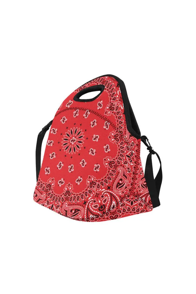 red bandana Neoprene Lunch Bag/Large (Model 1669)