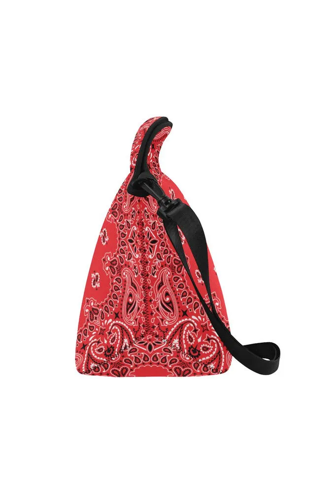 red bandana Neoprene Lunch Bag/Large (Model 1669)