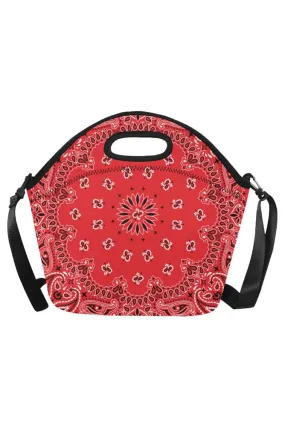 red bandana Neoprene Lunch Bag/Large (Model 1669)