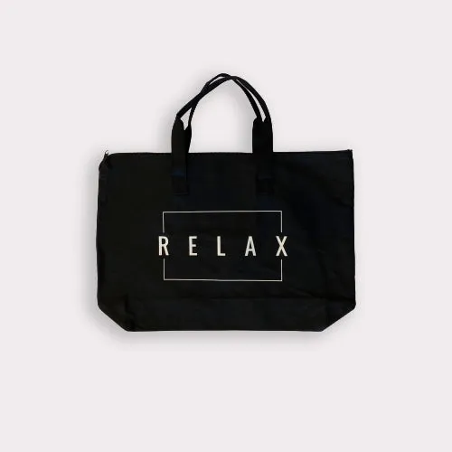 Relax Tote Bag w/ Zipper Top | Lucky Owl