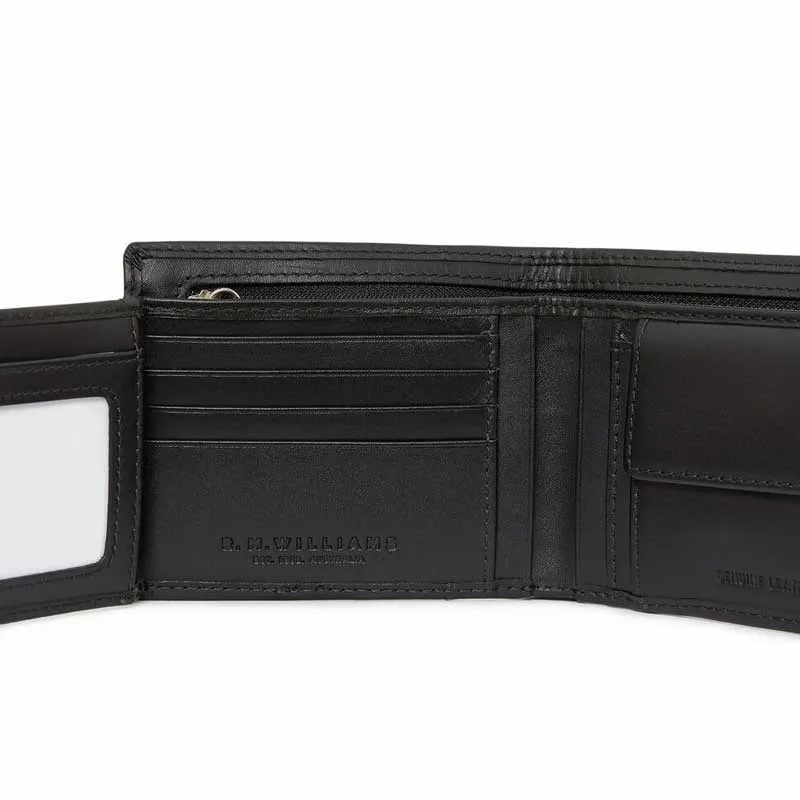 RM WILLIAMS - Leather Wallet with Coin Pocket - Black