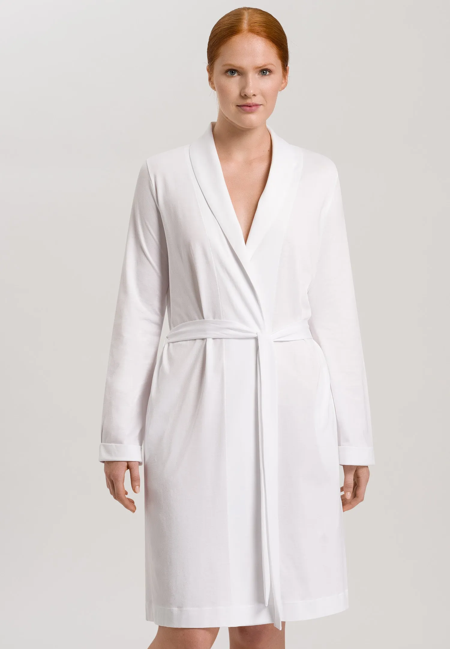 Robe Selection Melange Cotton Robe | White 77302-101