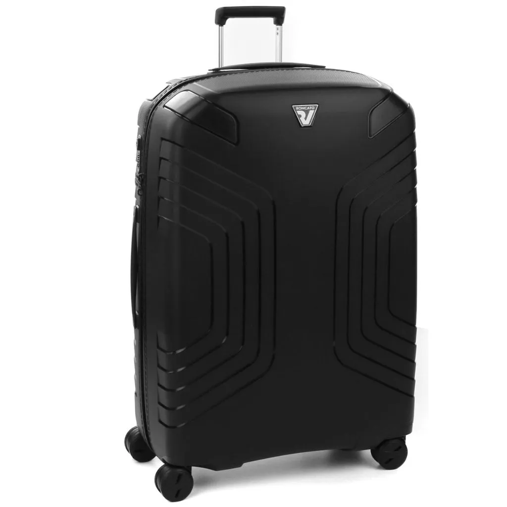 Roncato Ypsilon Large 78cm Hardsided Exp Spinner Suitcase Black