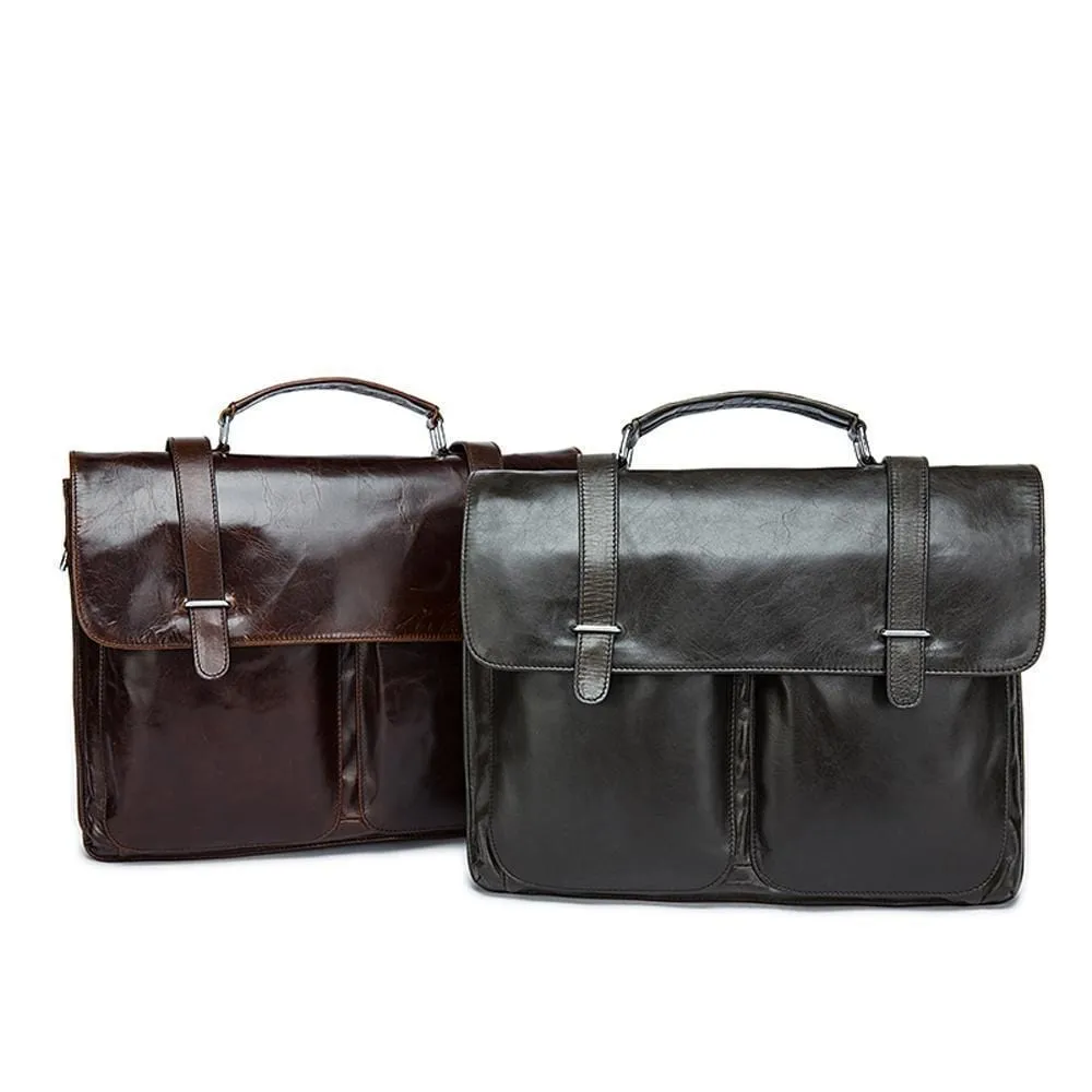 Rossie Viren Vintage Calfskin Leather Laptop/briefcase