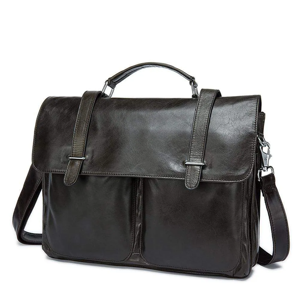 Rossie Viren Vintage Calfskin Leather Laptop/briefcase