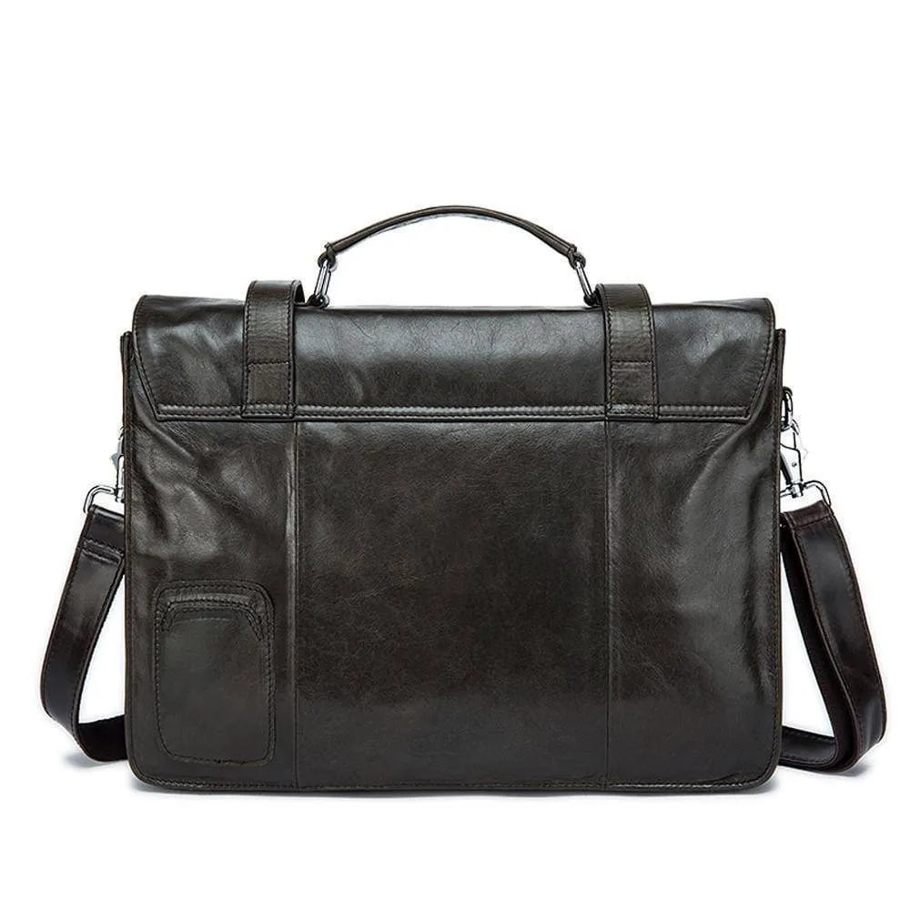 Rossie Viren Vintage Calfskin Leather Laptop/briefcase